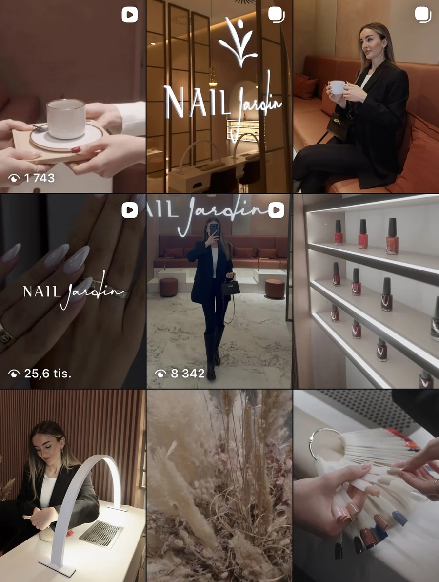 Instagram feed Nail Jardin — obsah a vizuál od RKP Agency