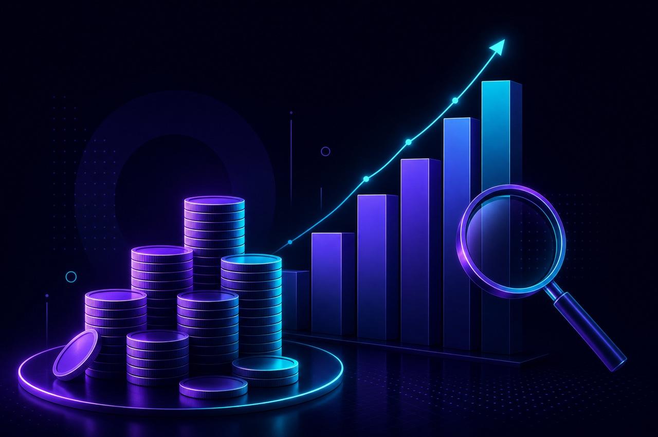 What advertising costs in the Czech Republic: coins, a rising chart and a magnifying glass