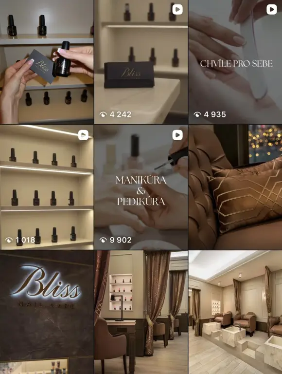 Bliss Nail Care — Instagram profil pod správou RKP Agency